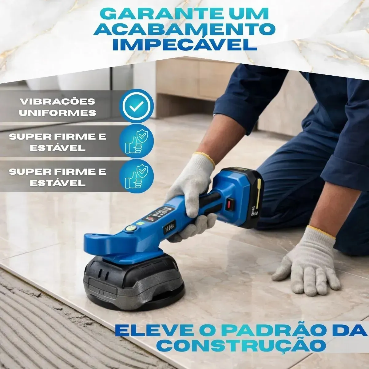 Maquina De Assentar Piso Porcelanato Vibradora Profissional — foto 2