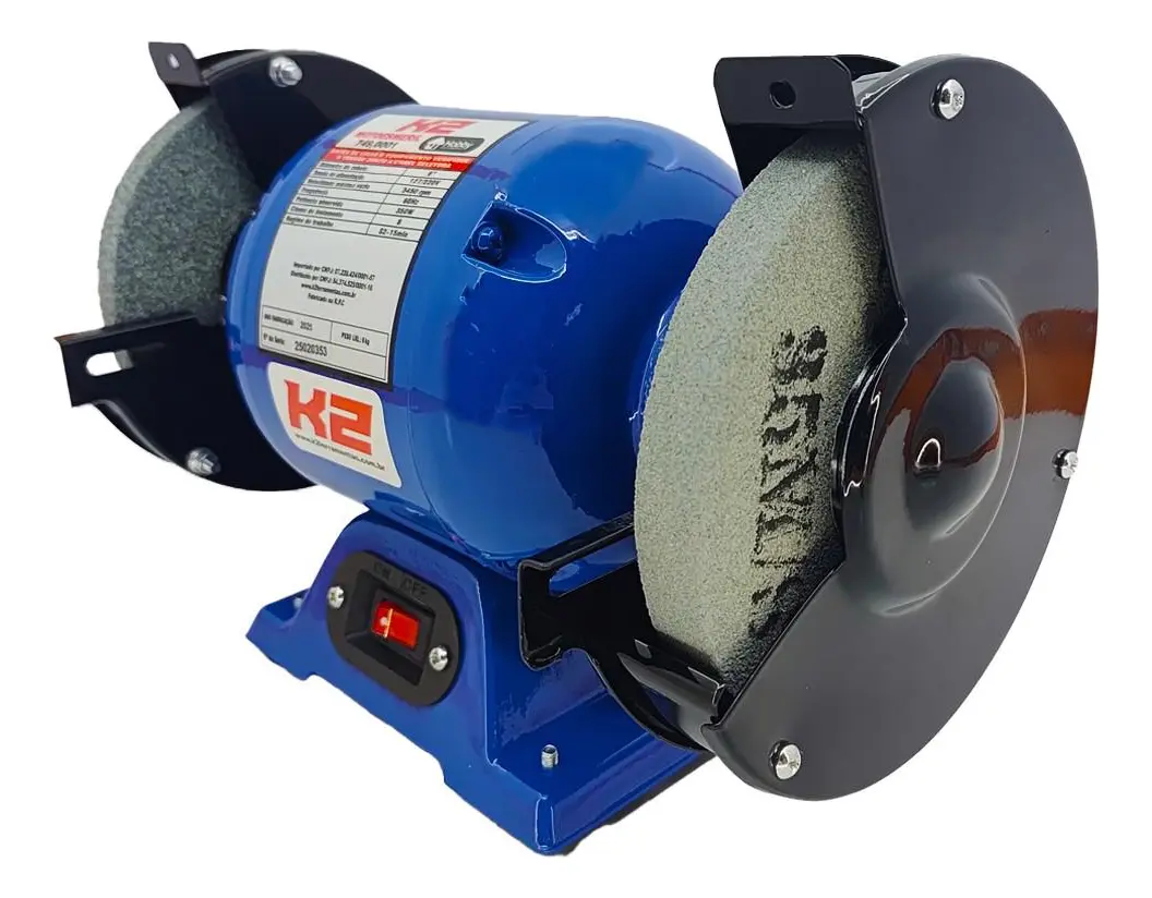 Moto Esmeril Bancada 6'' 350W Bivolt K2 Azul — foto 2